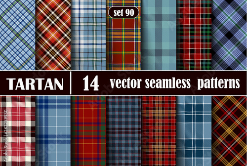 Set Tartan Seamless Pattern