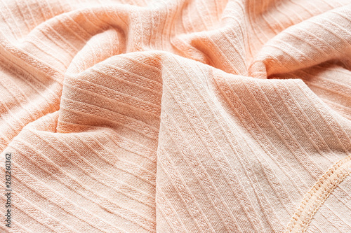 Cotton knit fabric close-up