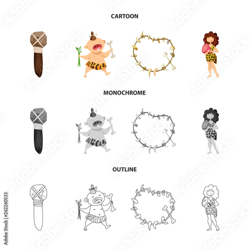 Vector design of evolution  and prehistory icon. Collection of evolution  and development  stock vector illustration.