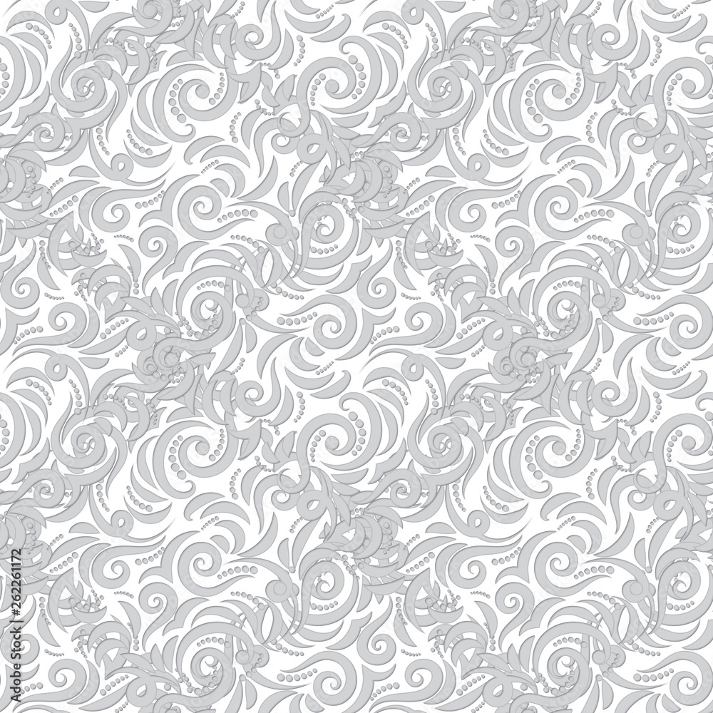 Fototapeta premium Floral 3d Seamless Pattern Background.