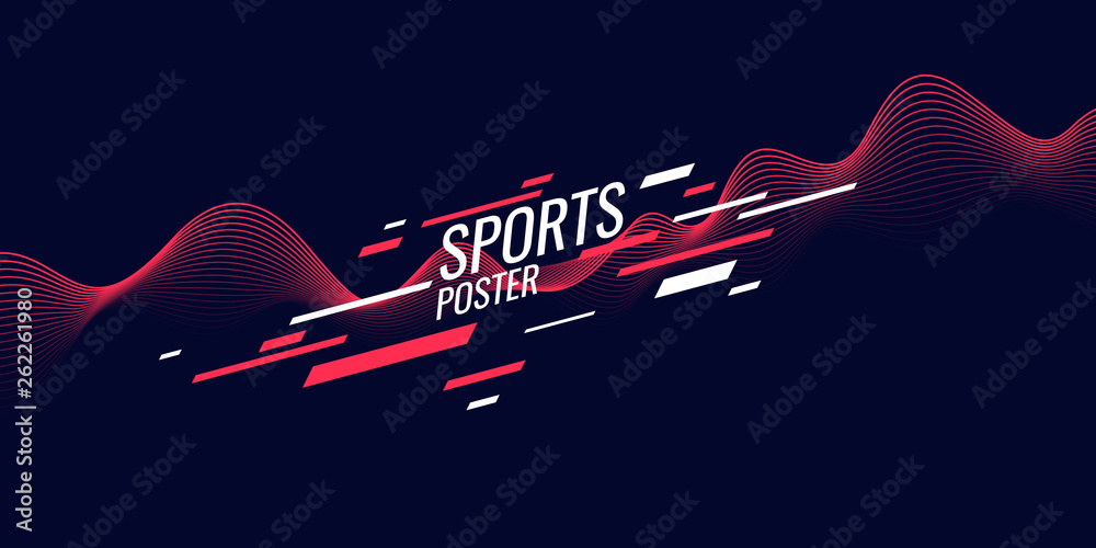 Modern colored poster for sports. Illustration suitable for design - obrazy, fototapety, plakaty 
