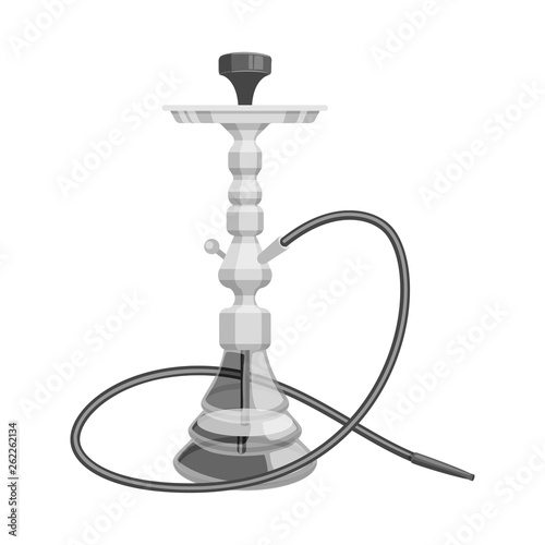 Vector design of hookah and shisha  logo. Collection of hookah and accessory stock symbol for web.