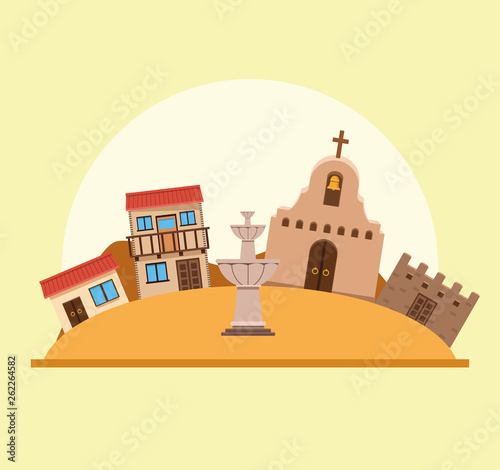 Mexican town scenery