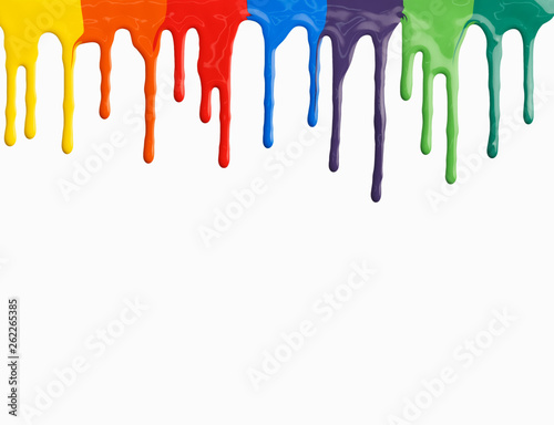 Colored paint dripping