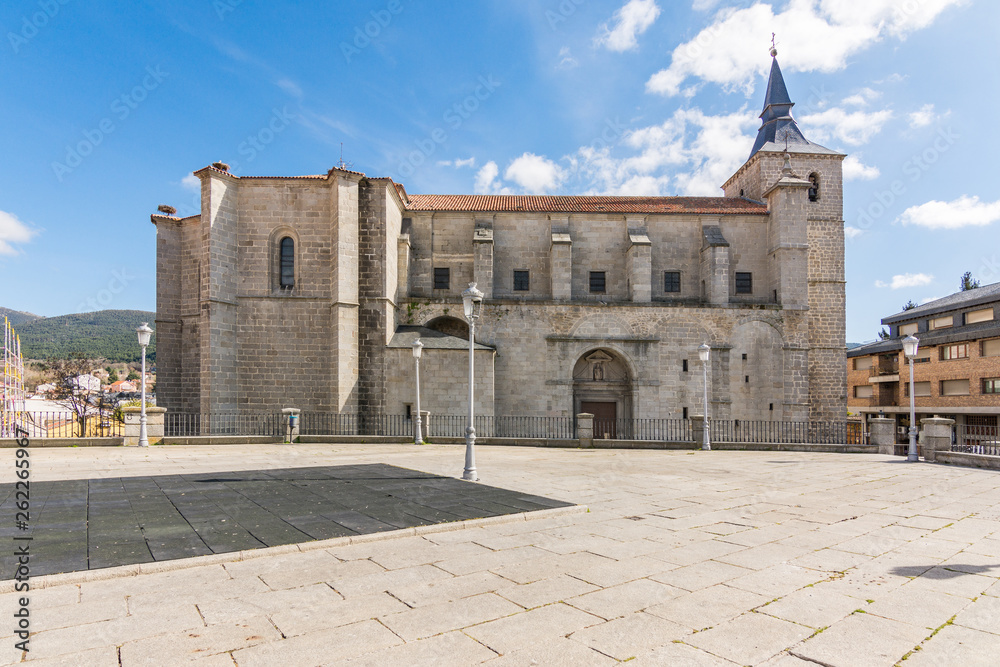 Church of San Eutropio in El Espinar in the province of Segovia in the natural park of Guadarrama (Castilla y León, Spain)