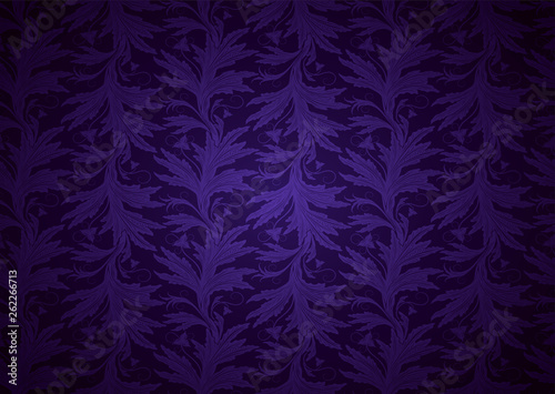 ultra violet, amethystine background, royal, vintage with classic floral Baroque pattern, Rococo with darkened edges. template for card, invitation, banner,wedding. vector illustration Eps 10