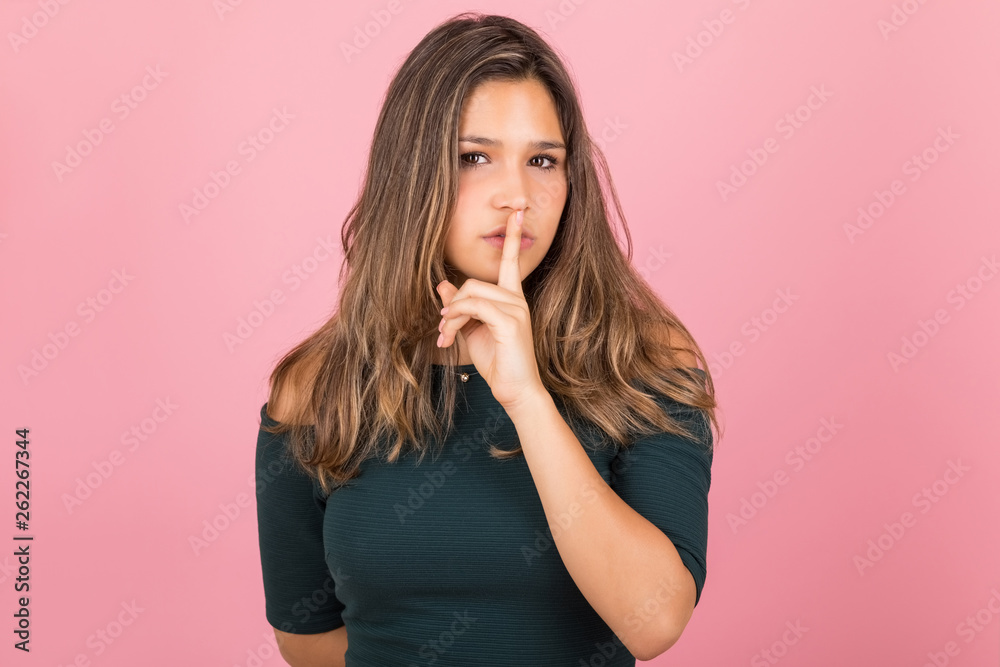 Woman Stopping From Spreading Rumors Woman Stopping From Spreading Rumors