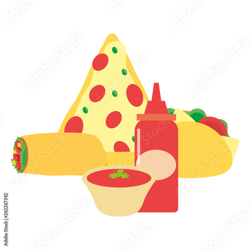 pizza burrito taco sauces