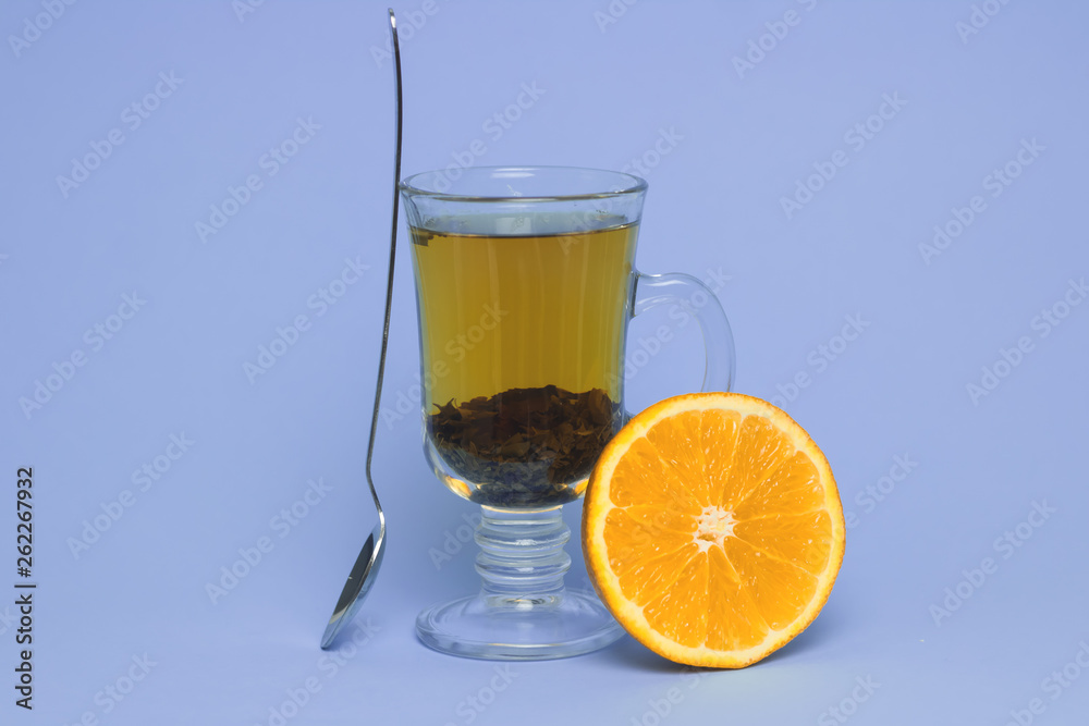 Orange tea still life on background Orange tea still life on background