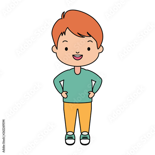 smiling schoolboy character