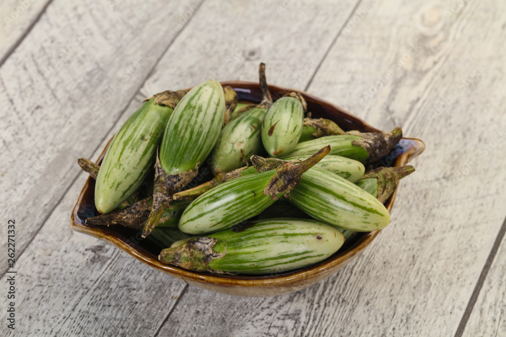 Green asian eggplant Green asian eggplant