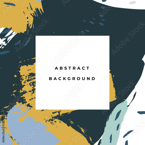 Square hand drawn abstract ...