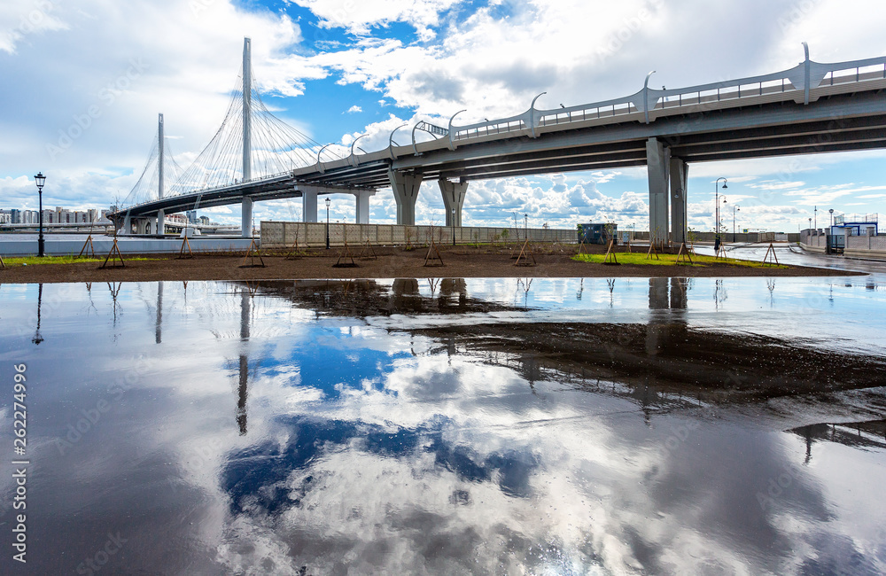 Cable-stayed bridge of Western High-Speed Diameter through Peter's fairway Cable-stayed bridge of Western High-Speed Diameter through Peter's fairway