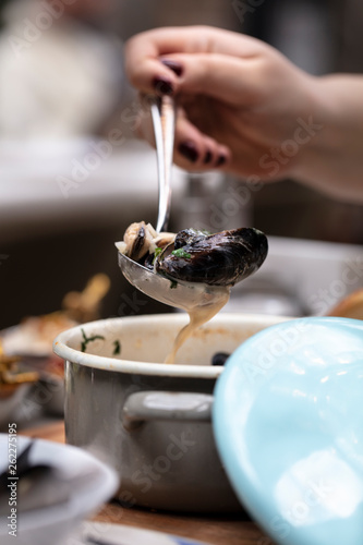 creamy mussel soup