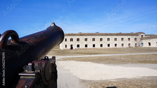 Cannon in Komarom fortress Hungary