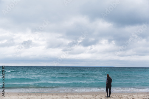 young woman on the beach