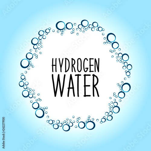 Hydrogen water drinking new technology concept frame