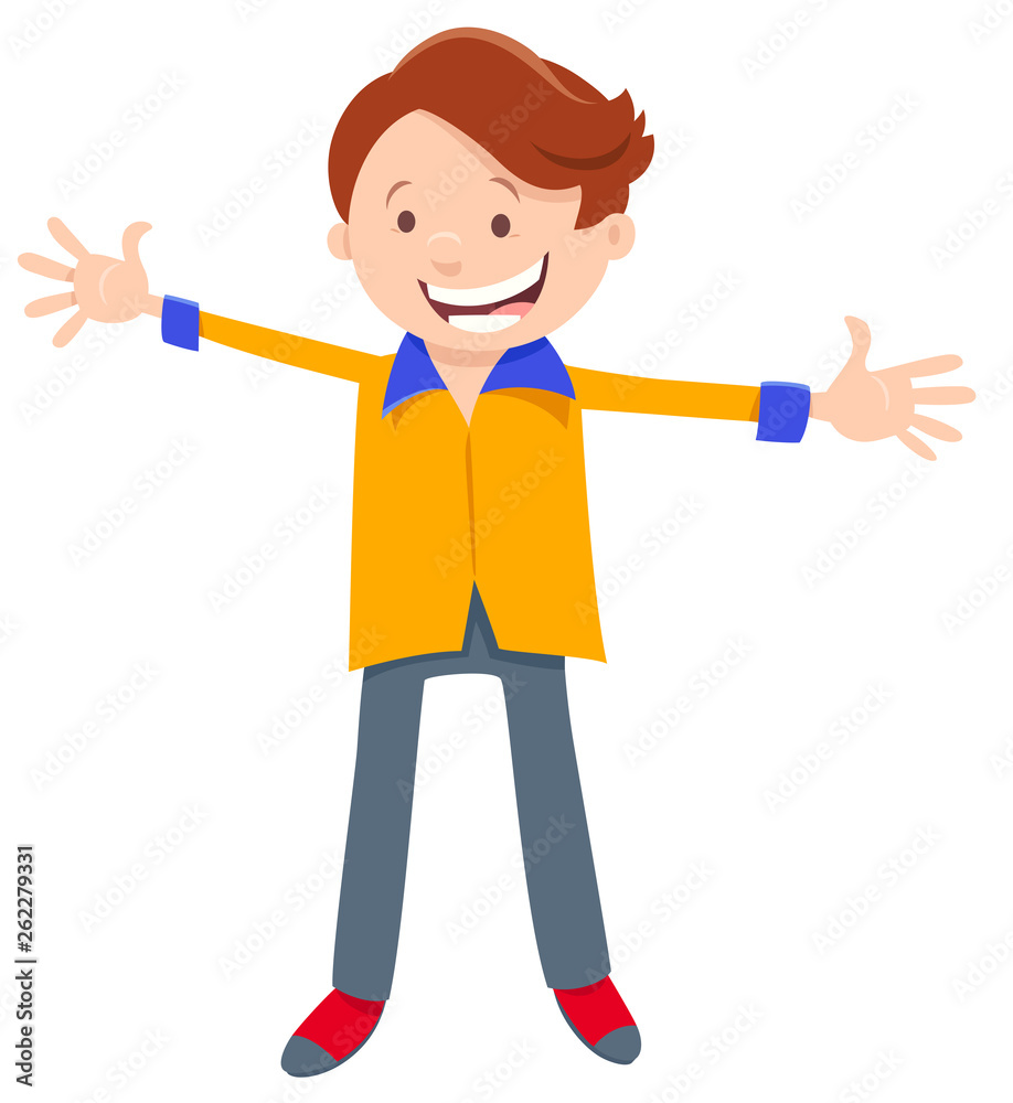 happy boy character cartoon illustration happy boy character cartoon illustration