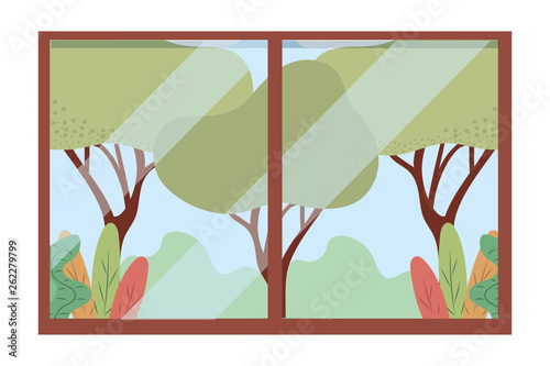 rural through the window