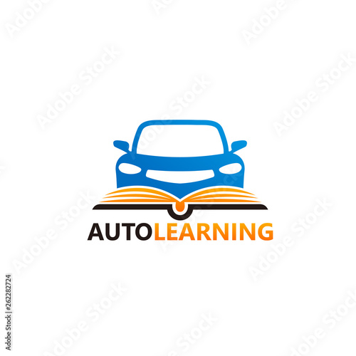Automotive Learning Logo Template Design Vector, Emblem, Design Concept, Creative Symbol, Icon