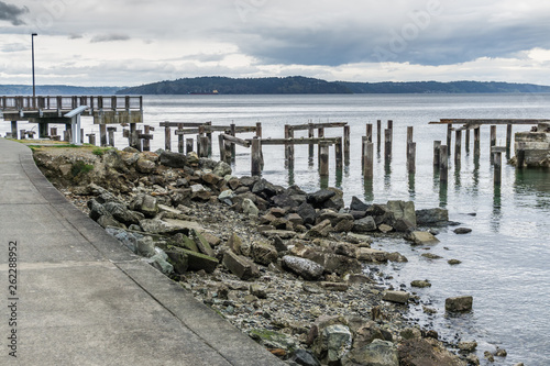 Pilings Shoreline Landscape 5