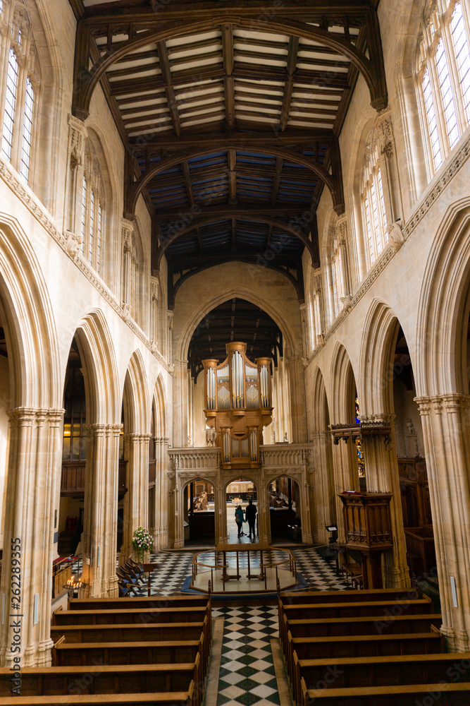 Interior of The University Church of St Mary the Virgin. Oxford, Oxfordshire, England