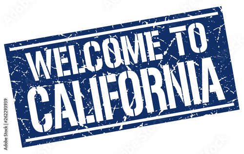 welcome to California stamp