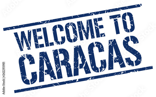 welcome to Caracas stamp