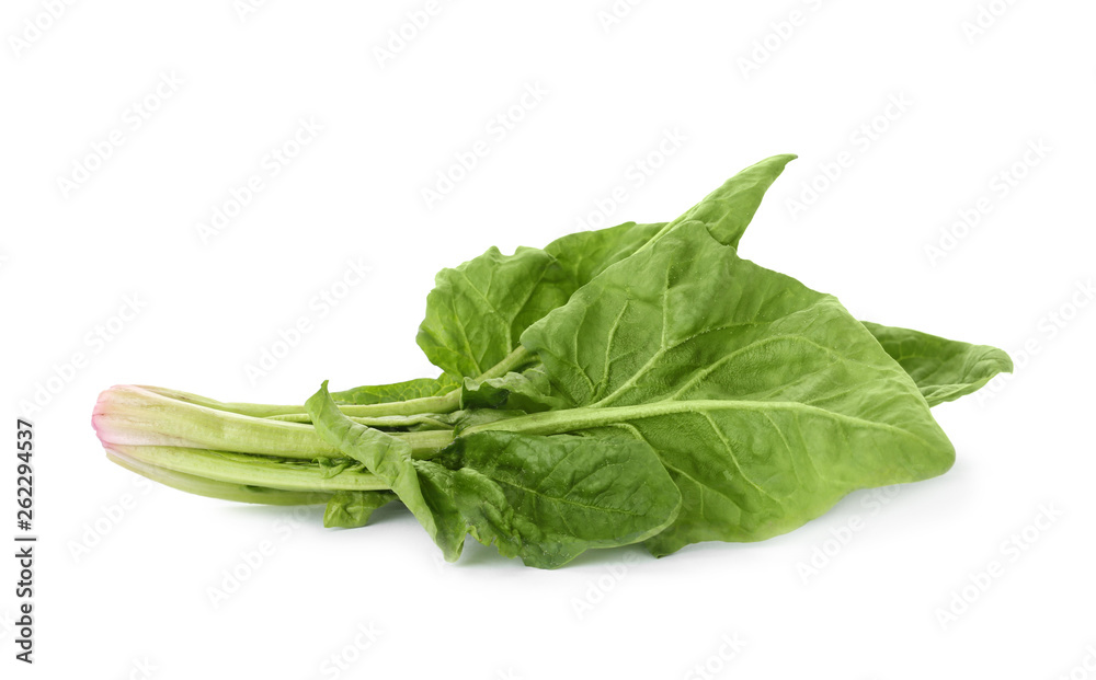 Fresh leaves of spinach isolated on white Fresh leaves of spinach isolated on white