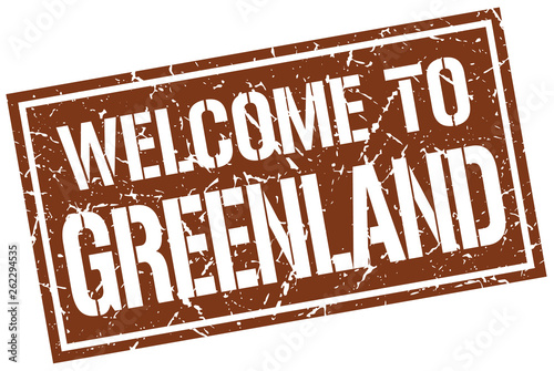welcome to Greenland stamp