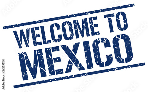 welcome to Mexico stamp