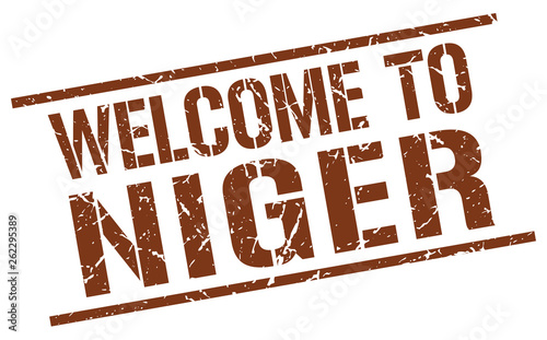 welcome to Niger stamp