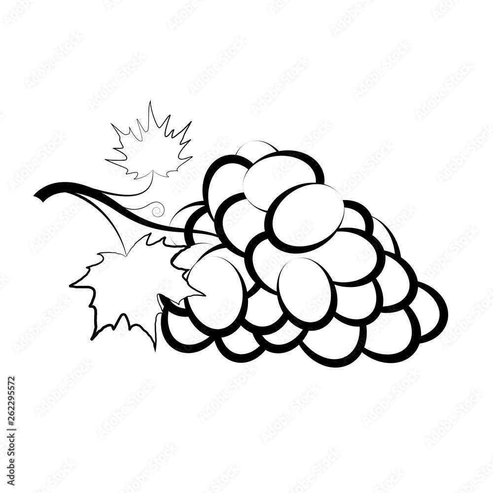 Black And White Grape Clipart