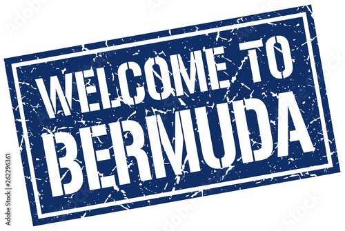 welcome to Bermuda stamp