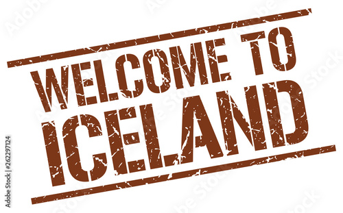 welcome to Iceland stamp