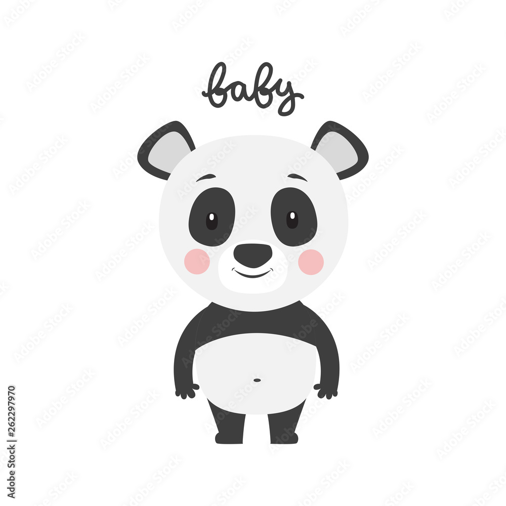 Vector illustration of cartoon panda. Vector illustration of cartoon panda.