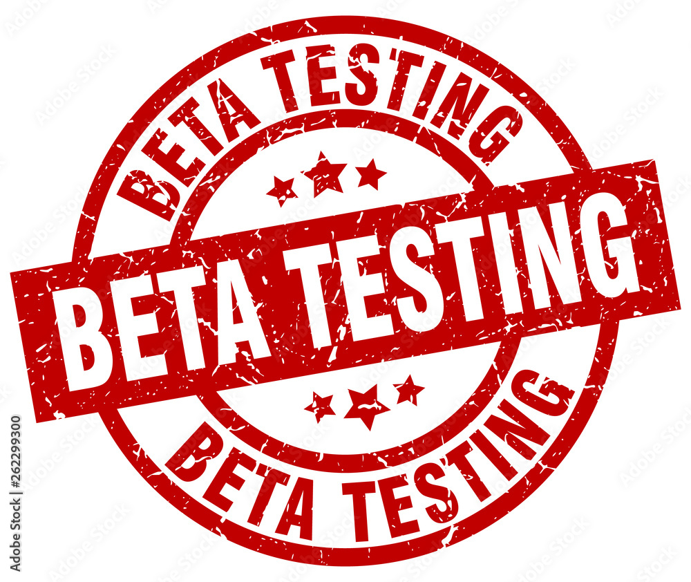 beta testing round red grunge stamp beta testing round red grunge stamp