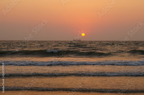 sunset on beach © Dmitrii