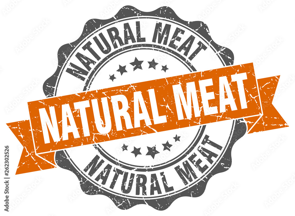 Obraz premium natural meat stamp. sign. seal