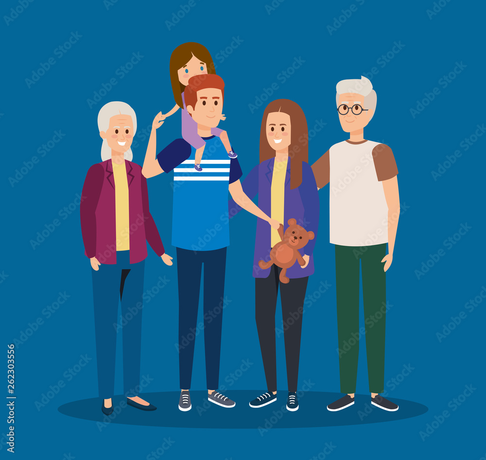 father and mothers with kids and grandparents together father and mothers with kids and grandparents together