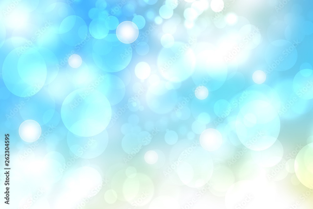 Abstract bright spring or summer landscape texture with natural light green bokeh lights and blue bright sunny sky. Autumn or summer background with copy space. Abstract bright spring or summer landscape texture with natural light green bokeh lights and blue bright sunny sky. Autumn or summer background with copy space.