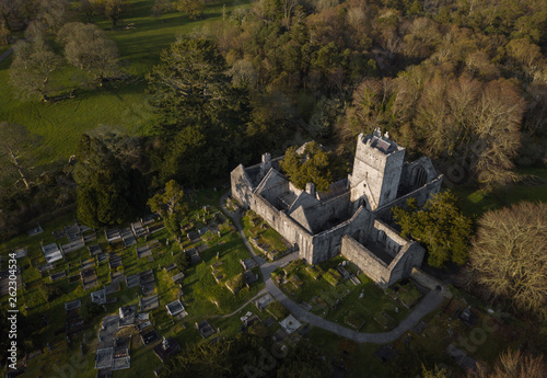 Muckross Abbey aerial view. Killarney. Ireland. April 2019 © Eugene Remizov