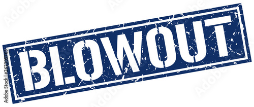 blowout square grunge stamp