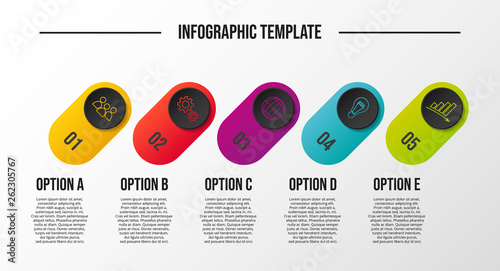Company infographic template with business icons. Vector