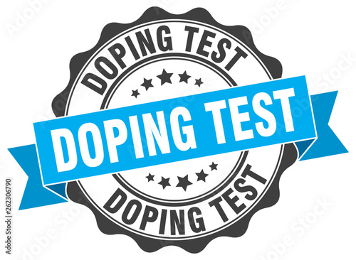 doping test stamp. sign. seal