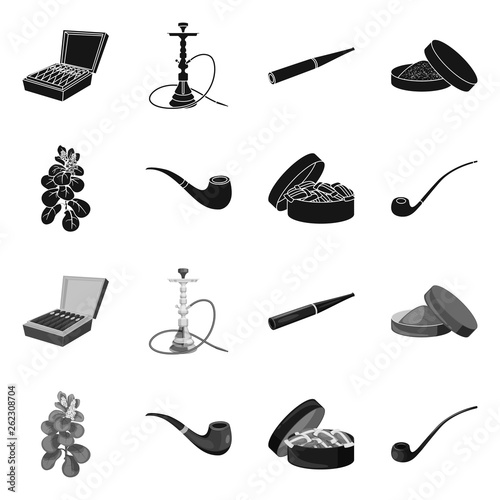 Isolated object of refuse and stop icon. Collection of refuse and habit vector icon for stock.