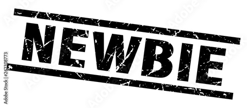 square grunge black newbie stamp