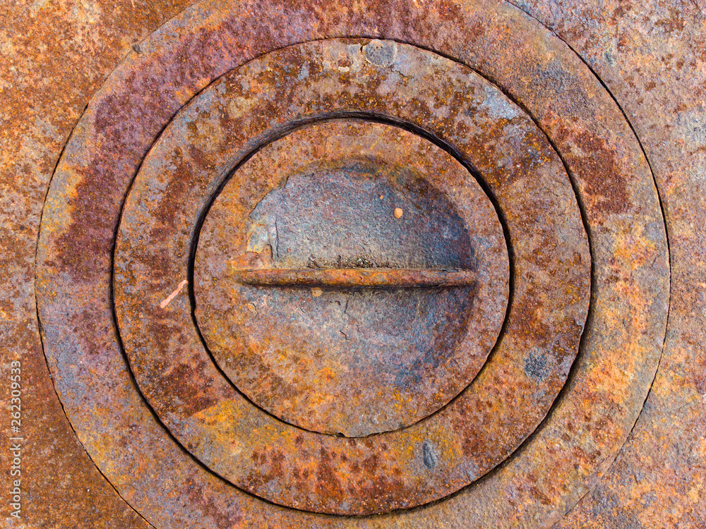 rusted iron plate