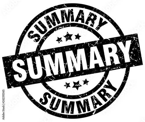 summary round grunge black stamp