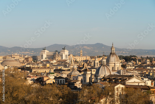 Aerial View of the City of Rome